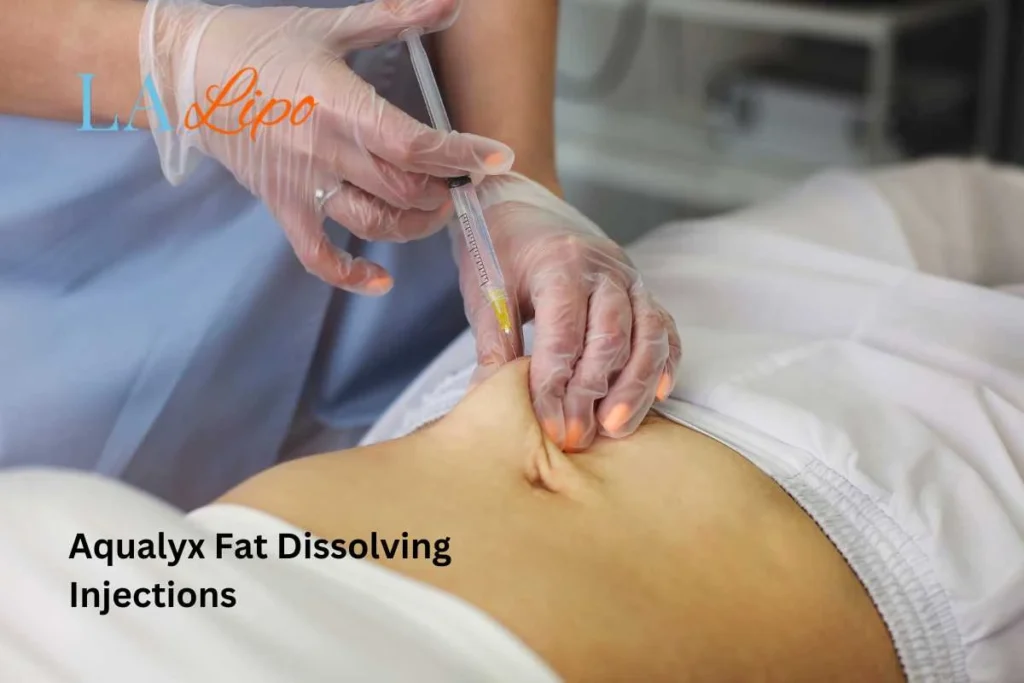 woman having fat dissolving injections SCOTLAND in the stomach