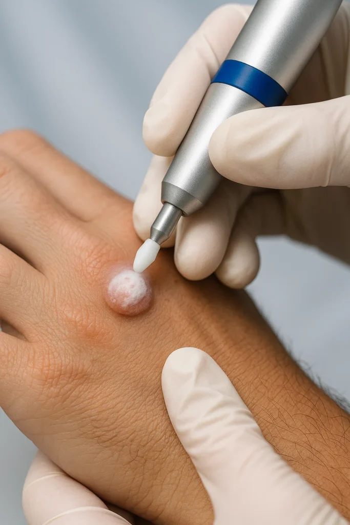 example of wart removal SCOTLAND using cryopen