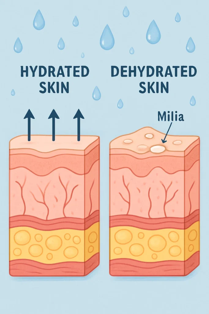 The importance of hydration and milia production SCOTLAND