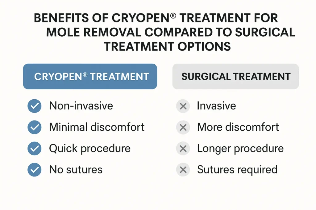Benefits of facial mole removal SCOTLAND - call our team today to book a consultation