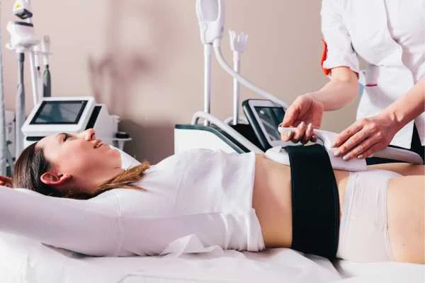 woman having body sculpting to help improve her body image and her mental health SCOTLAND